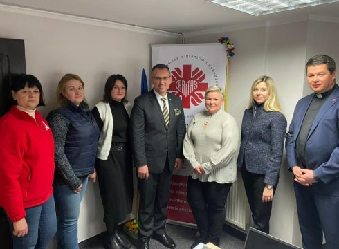 Konsul Generalny Ukrainy w Krakowie z wizytą w biurze Caritas